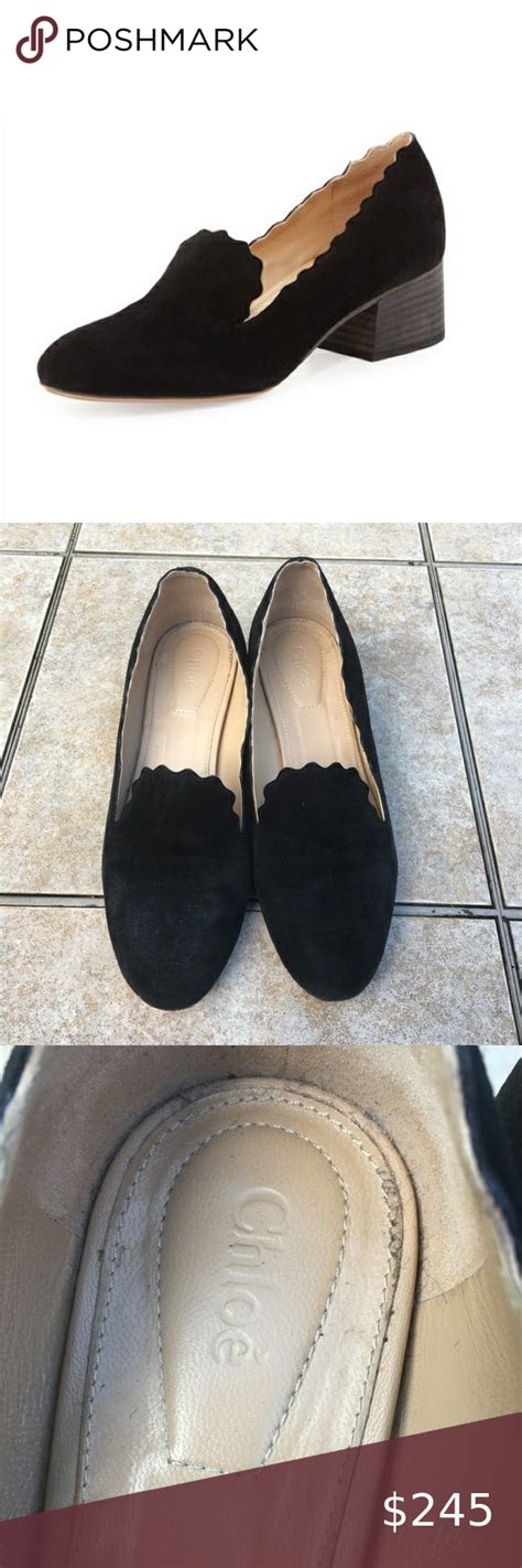 loafers chloe|chloe scalloped heels.